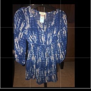 Girls L Jessica Simpson Caftan swim cover-up